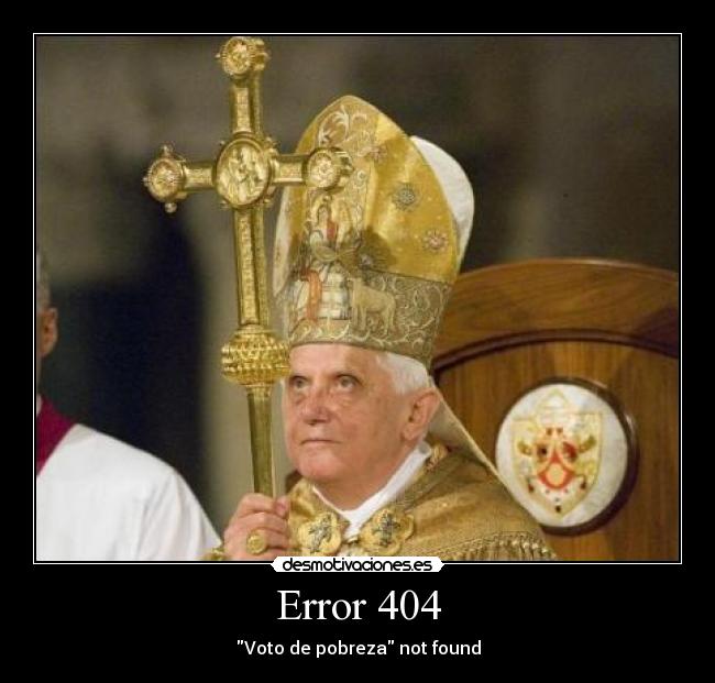 Error 404 - Voto de pobreza not found