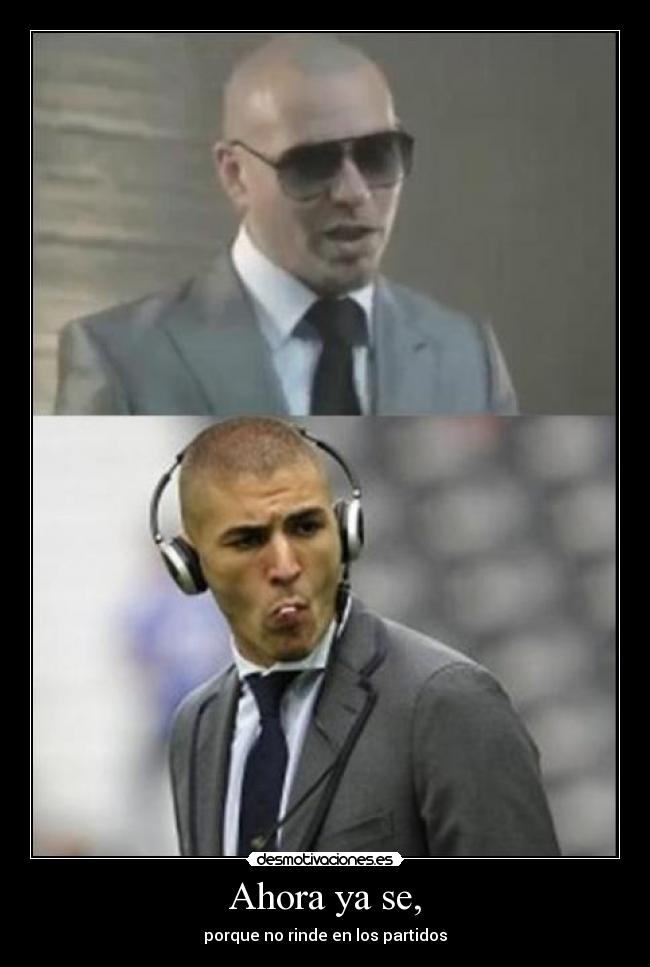 Ahora ya se, - porque no rinde en los partidos