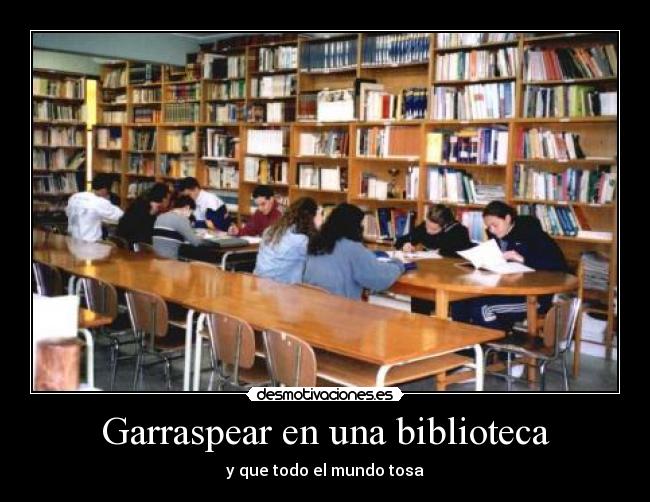 Garraspear en una biblioteca - 