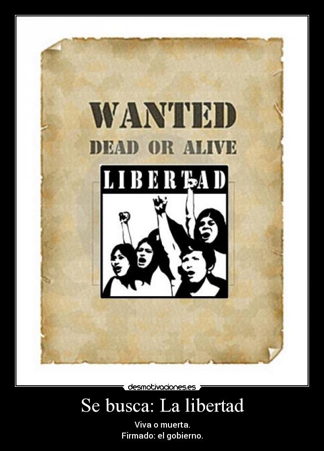 carteles libertad libertad desmotivaciones