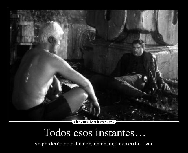 carteles blade runner lluvia lagrimas desmotivaciones