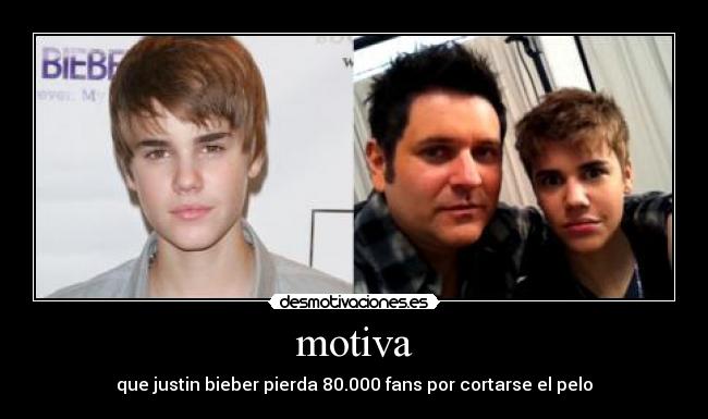 motiva - que justin bieber pierda 80.000 fans por cortarse el pelo