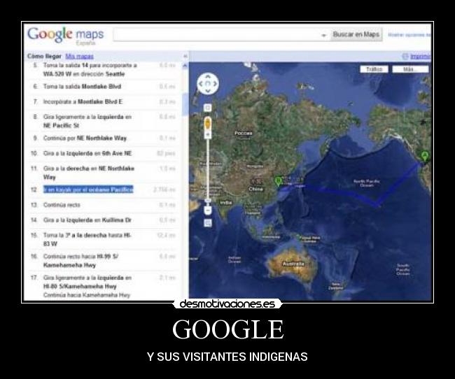 GOOGLE - Y SUS VISITANTES INDIGENAS