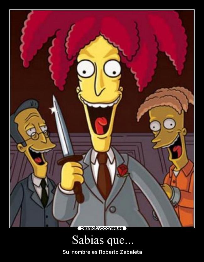 Sabias que... - Su nombre es Roberto Zabaleta