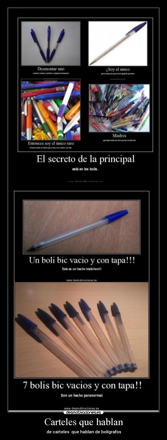 Carteles que hablan - de carteles que hablan de bolígrafos