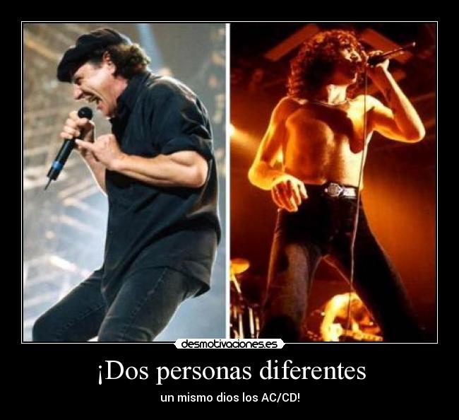 ¡Dos personas diferentes - un mismo dios los AC/CD!