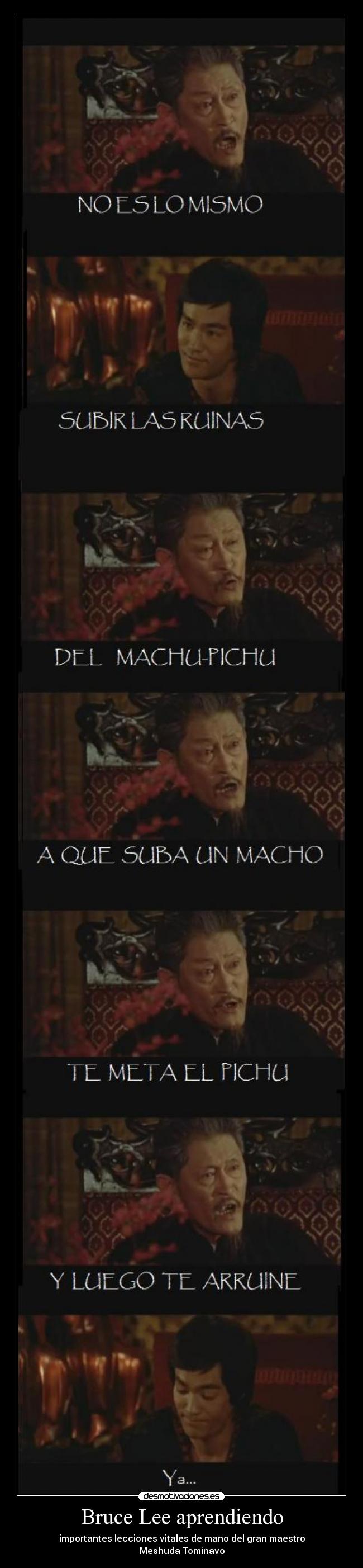 Bruce Lee aprendiendo -