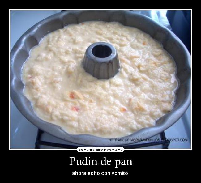 Pudin de pan - ahora echo con vomito 