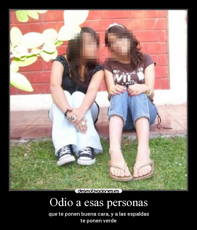 Odio a esas personas -