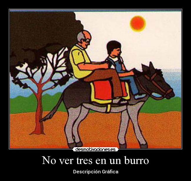 No ver tres en un burro - Descripción Gráfica