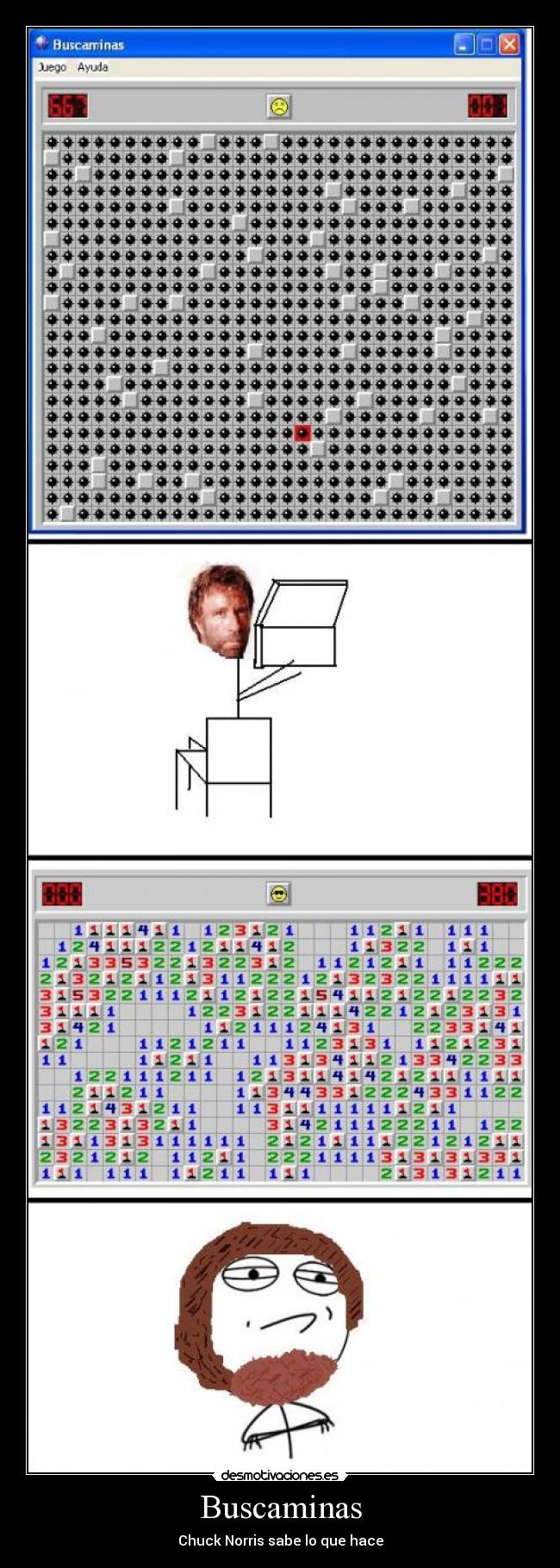 Buscaminas - Chuck Norris sabe lo que hace