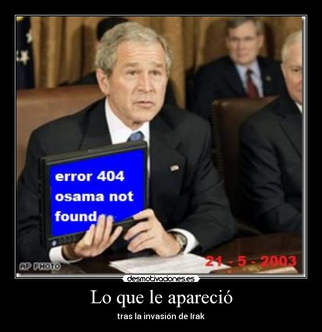 Lo que le apareció - tras la invasión de Irak