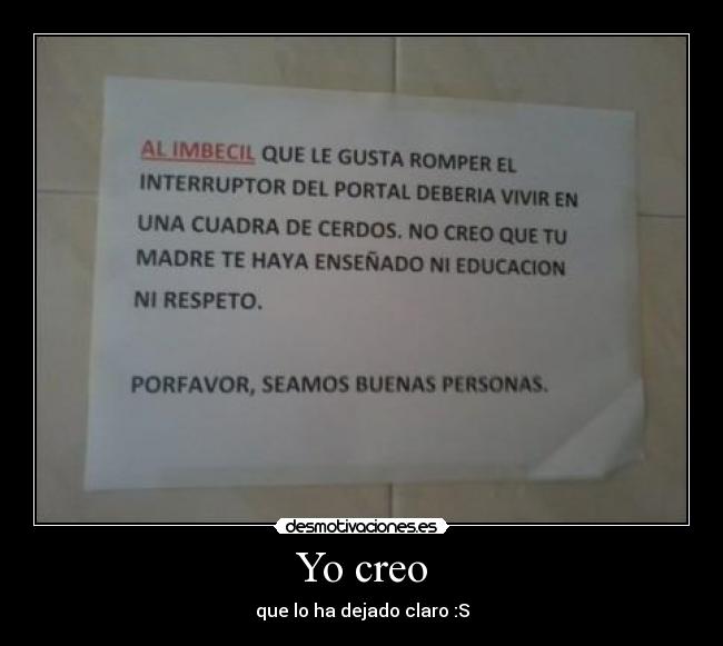 Yo creo -