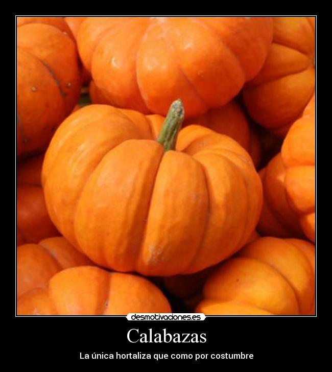 Calabazas - La única hortaliza que como por costumbre