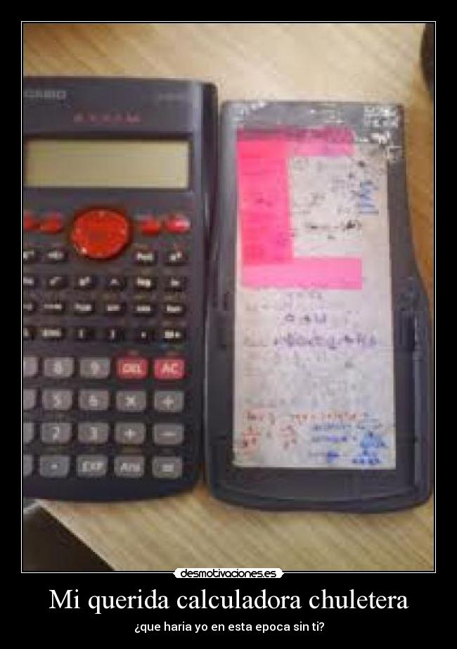 Mi querida calculadora chuletera - 