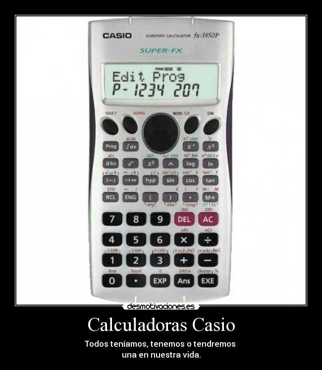 carteles casio calculadoras desmotivaciones