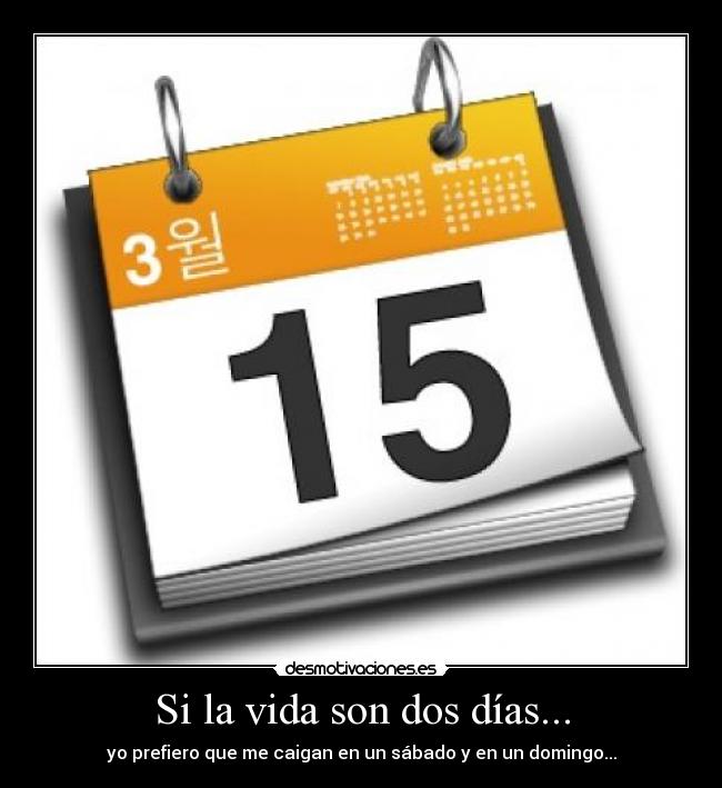 Si la vida son dos días... -