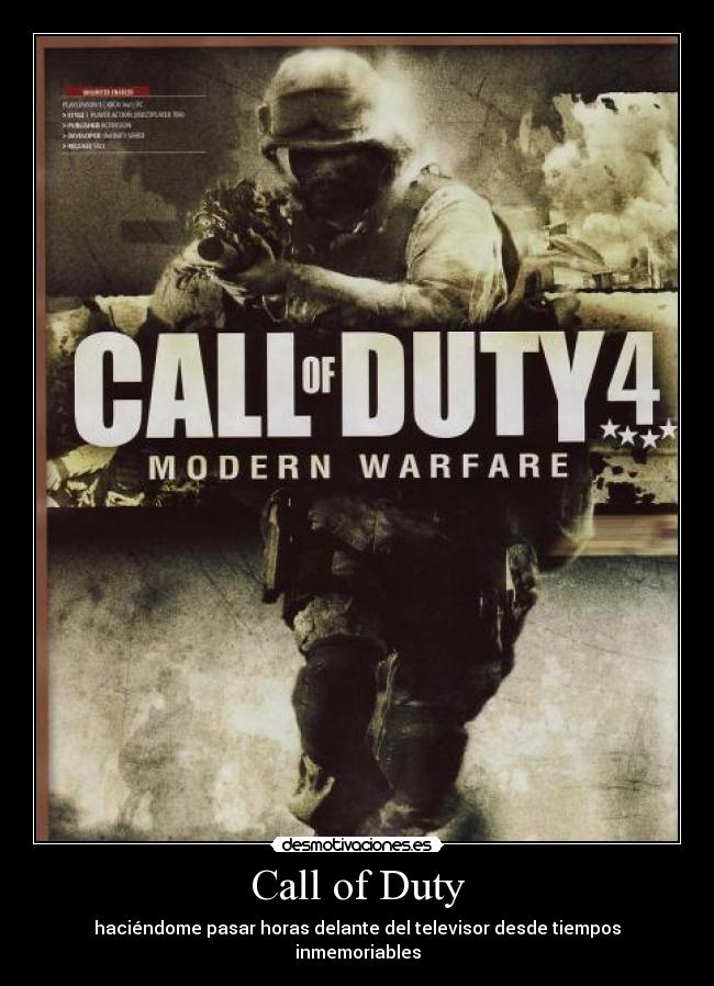 Call of Duty - haciéndome pasar horas delante del televisor desde tiempos inmemoriables