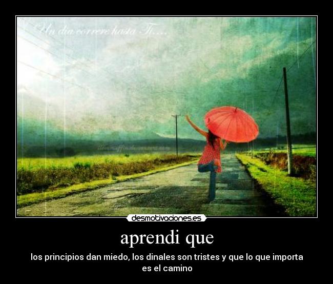 aprendi que - 