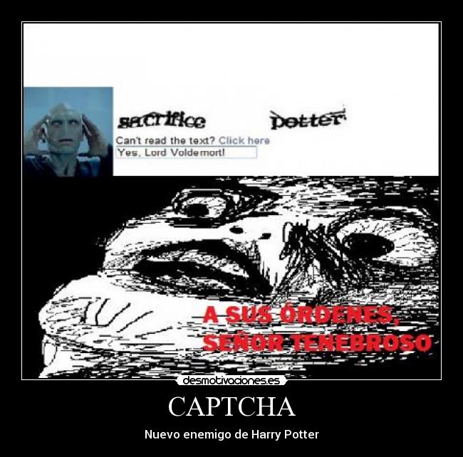 CAPTCHA - Nuevo enemigo de Harry Potter