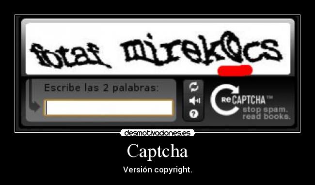 Captcha - Versión copyright.