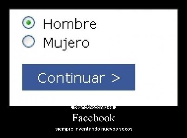 Facebook - siempre inventando nuevos sexos