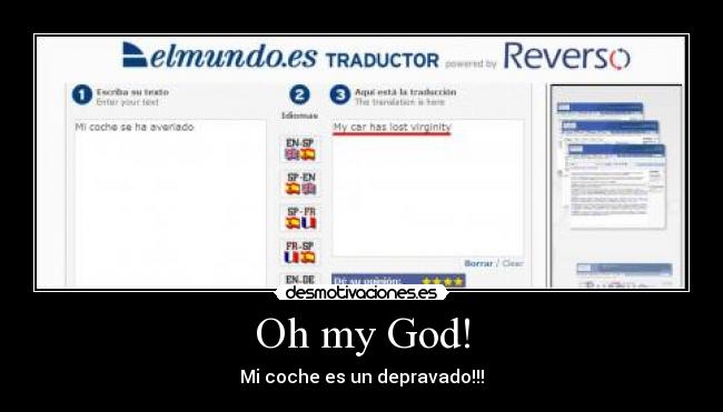 Oh my God! - Mi coche es un depravado!!!