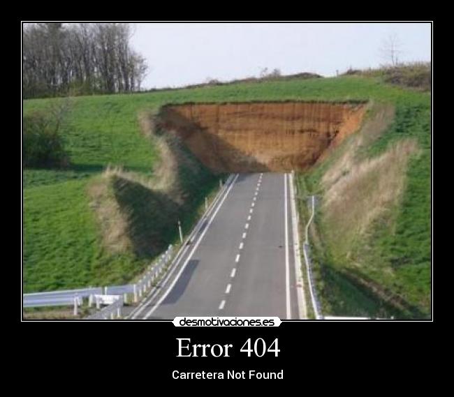 Error 404 - Carretera Not Found