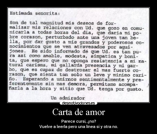 Carta de amor - 