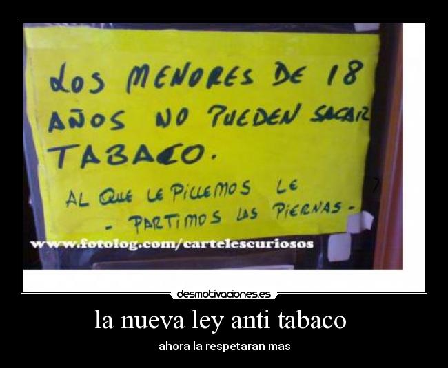 la nueva ley anti tabaco  - 