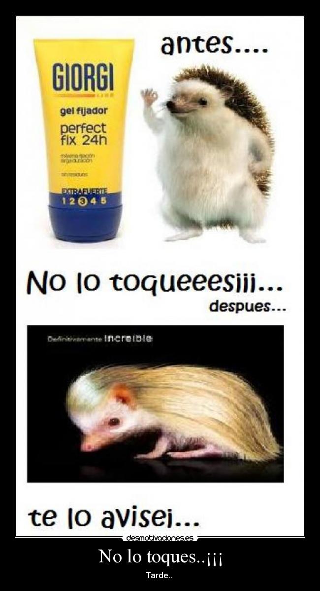 No lo toques..¡¡¡ - Tarde..