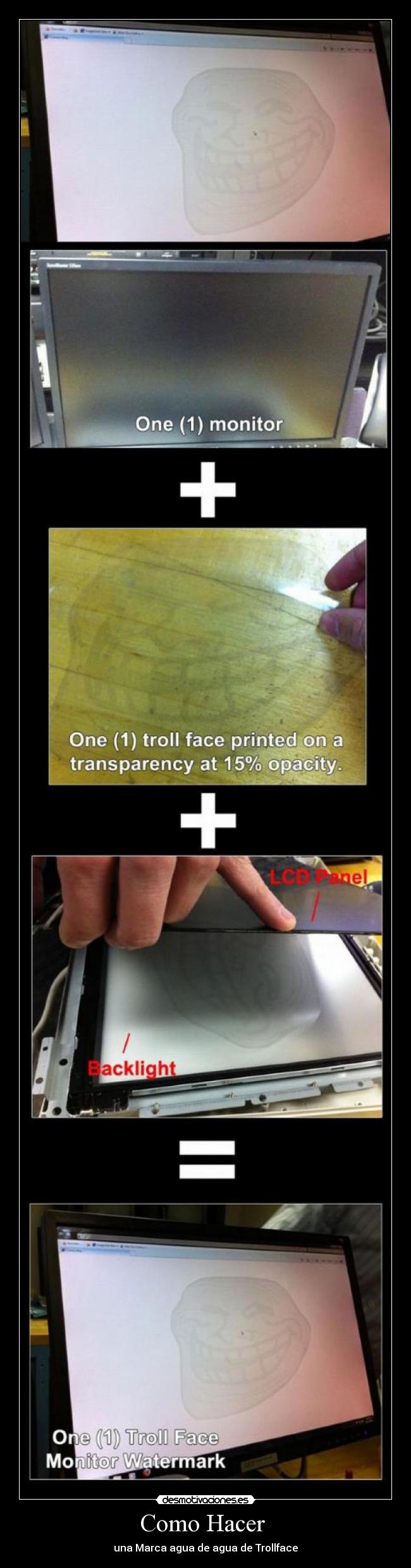 Como Hacer - una Marca agua de agua de Trollface