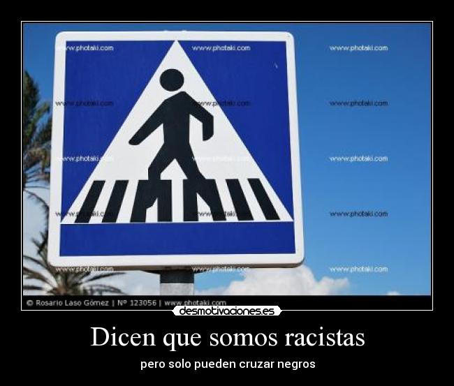Dicen que somos racistas -