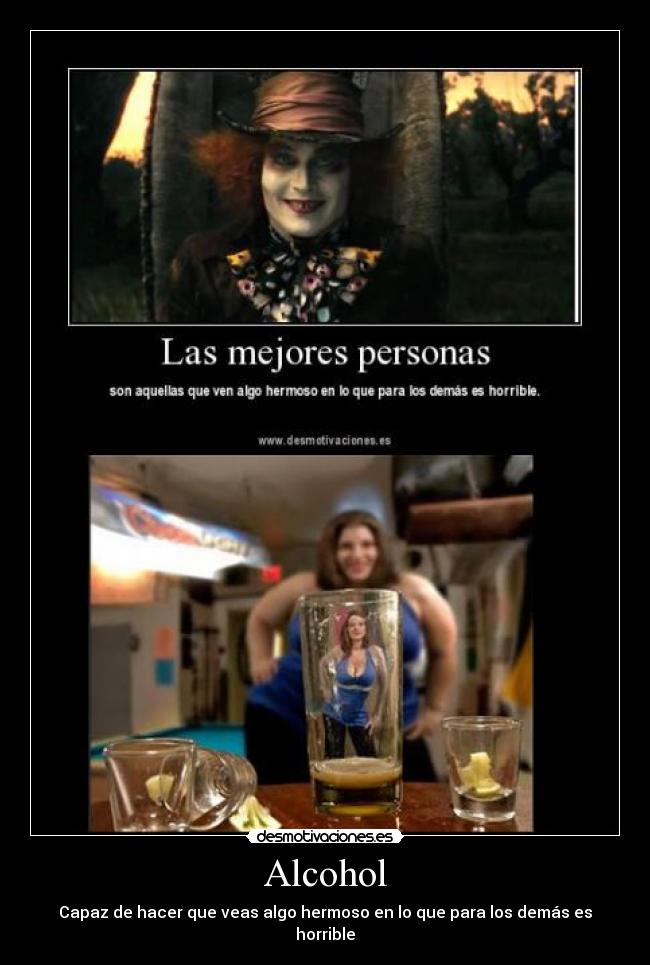 carteles alcohol mejores personas desmotivaciones