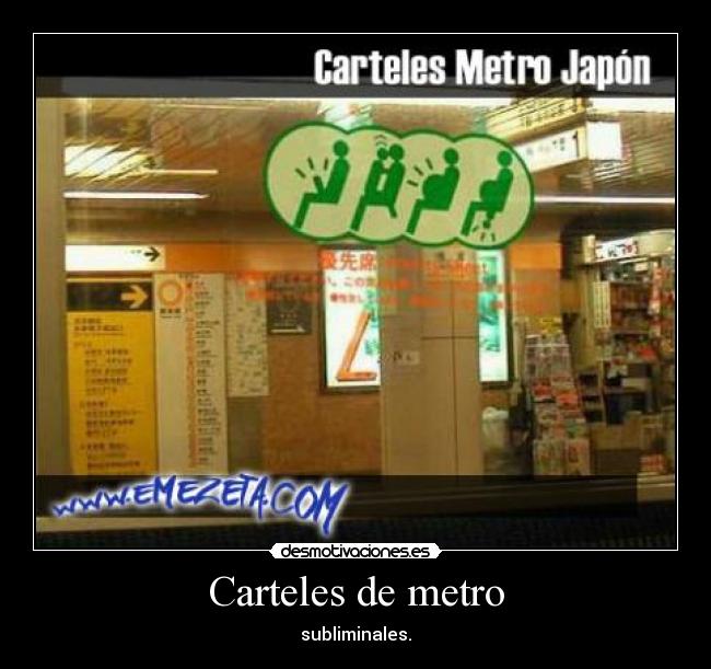 Carteles de metro - subliminales.