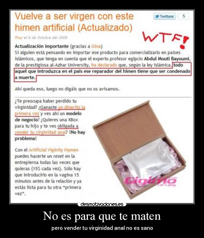 No es para que te maten -