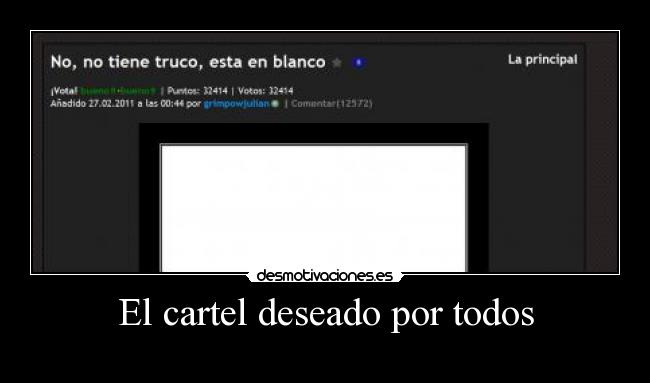 El cartel deseado por todos -