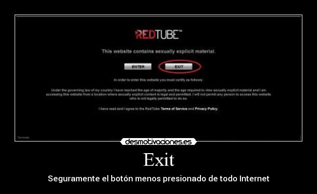 Exit - Seguramente el botón menos presionado de todo Internet