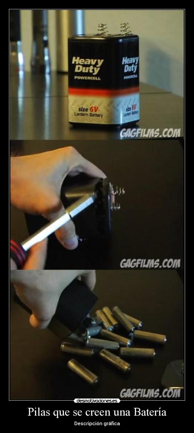 Pilas que se creen una Batería - Descripción gráfica