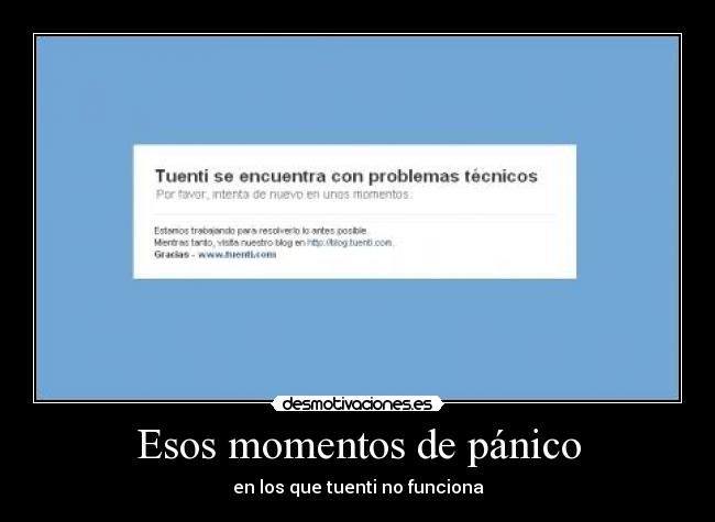 Esos momentos de pánico -