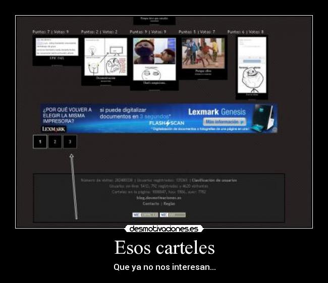 Esos carteles - Que ya no nos interesan...