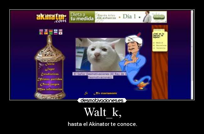 Walt_k, - hasta el Akinator te conoce.