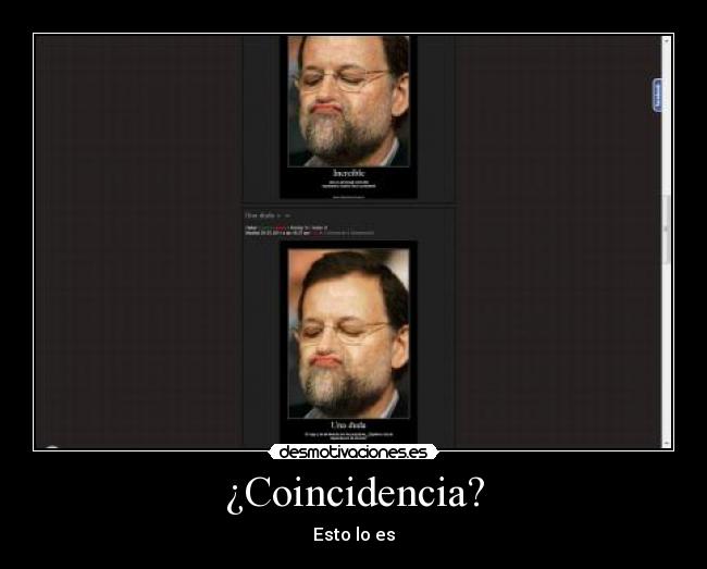 ¿Coincidencia? - Esto lo es
