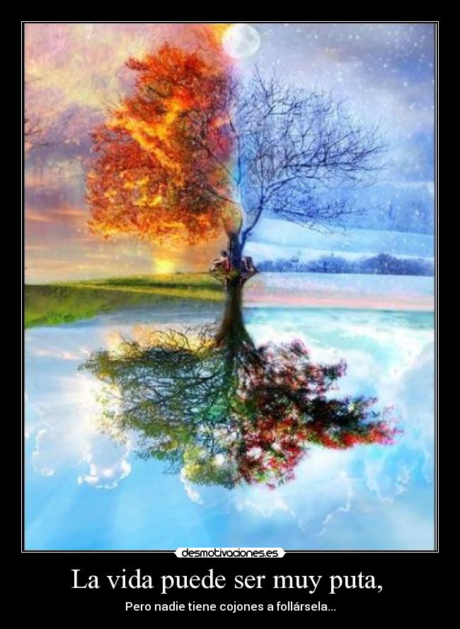 La vida puede ser muy puta,  - Pero nadie tiene cojones a follársela...