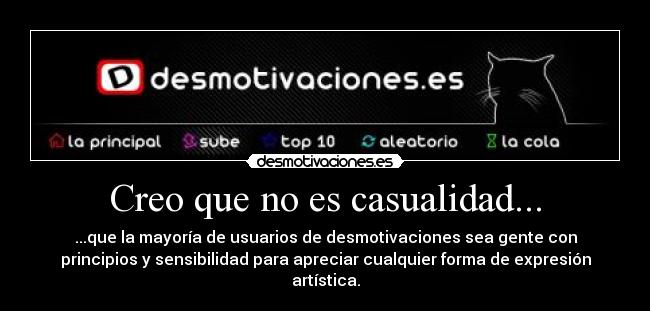 Creo que no es casualidad... - 