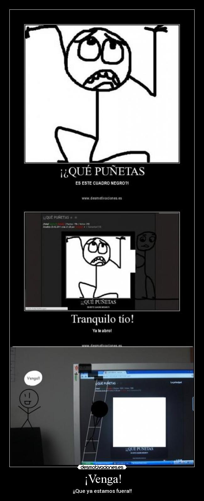 carteles monigotes ordenador cuadro negro desmoticvaciones desmotivaciones