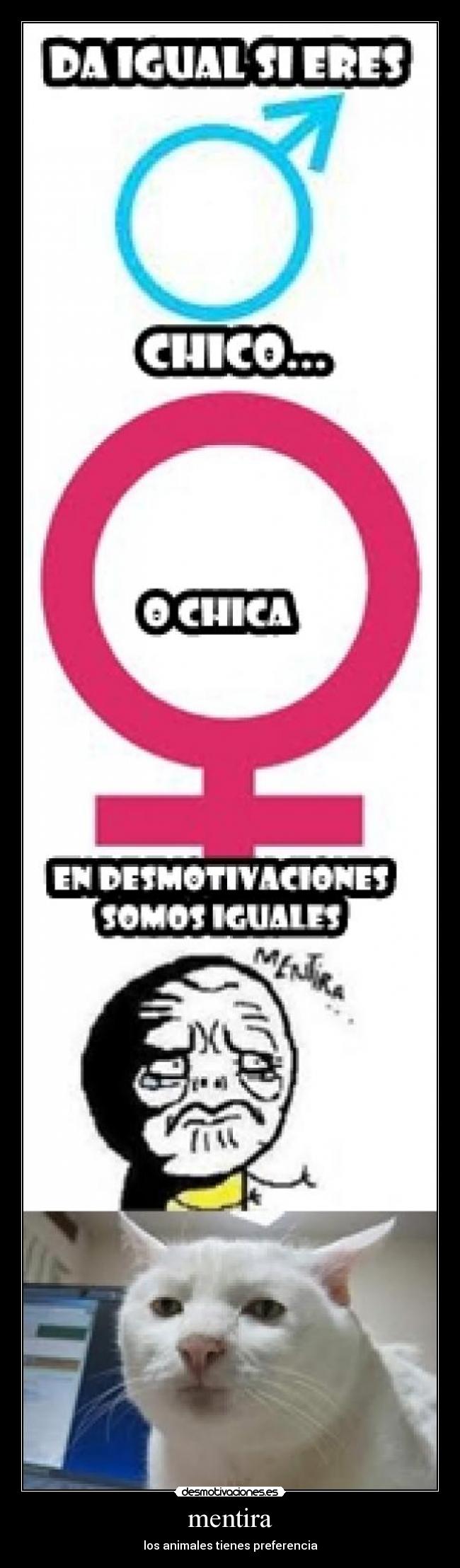 mentira - los animales tienes preferencia