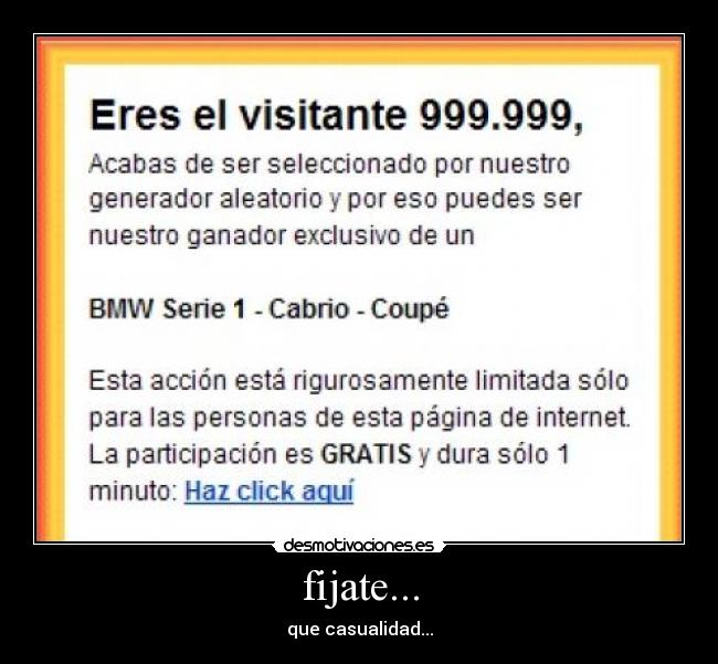 fijate... - que casualidad...