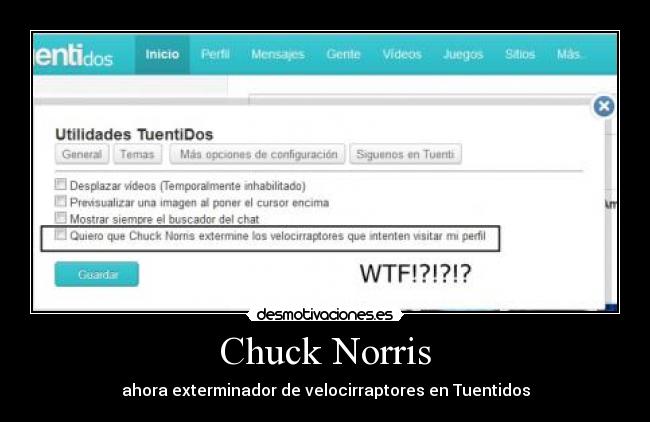 Chuck Norris - ahora exterminador de velocirraptores en Tuentidos