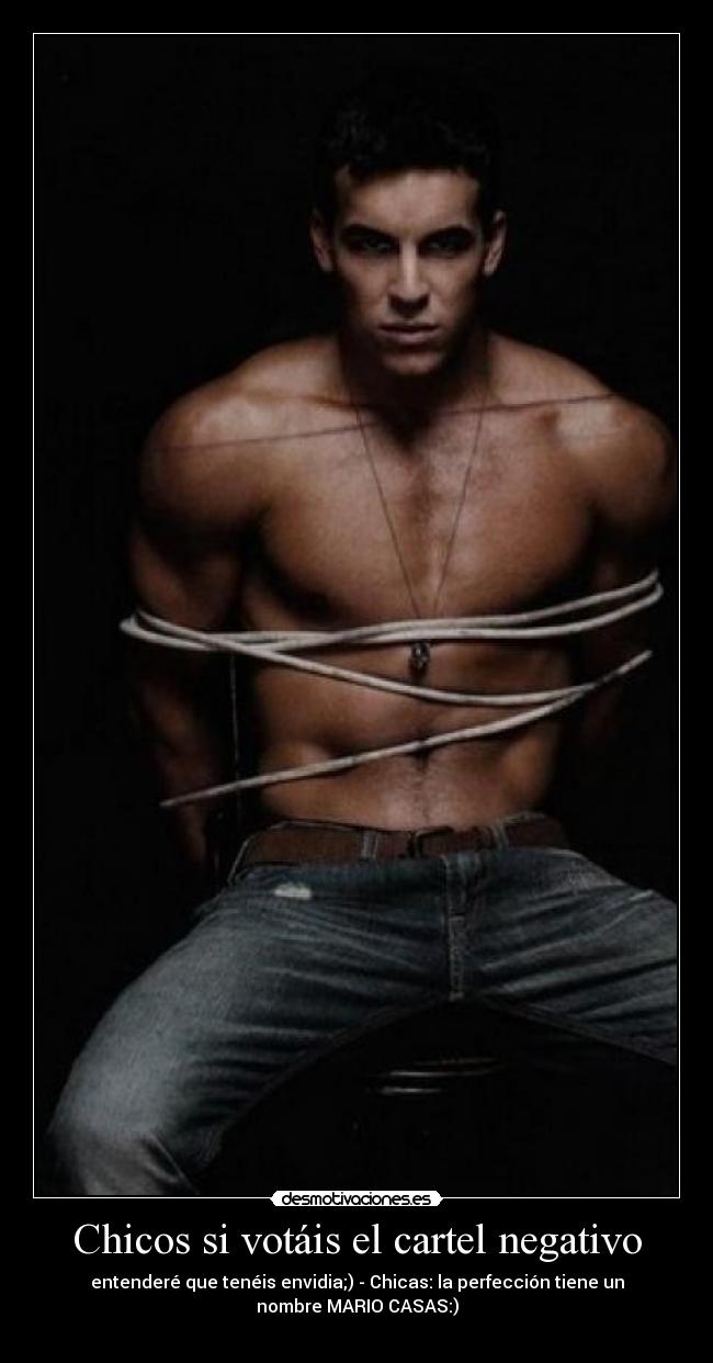 Chicos si votáis el cartel negativo - entenderé que tenéis envidia;) - Chicas: la perfección tiene un
nombre MARIO CASAS:)